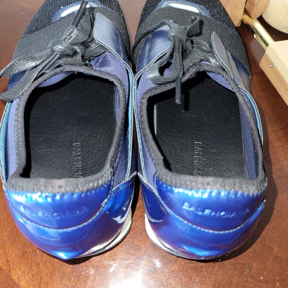 Navy Blue Sneakers with Hybrid Design and Elastic Strap - Picture 10 of 13